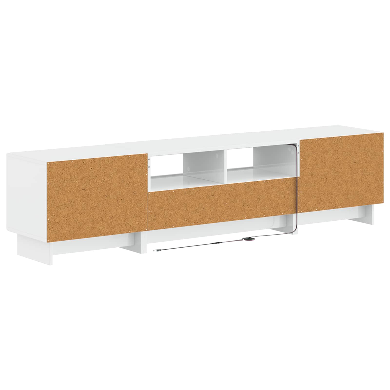 vidaXL 5 Piece LED TV Cabinet High Gloss White Engineered Wood 6