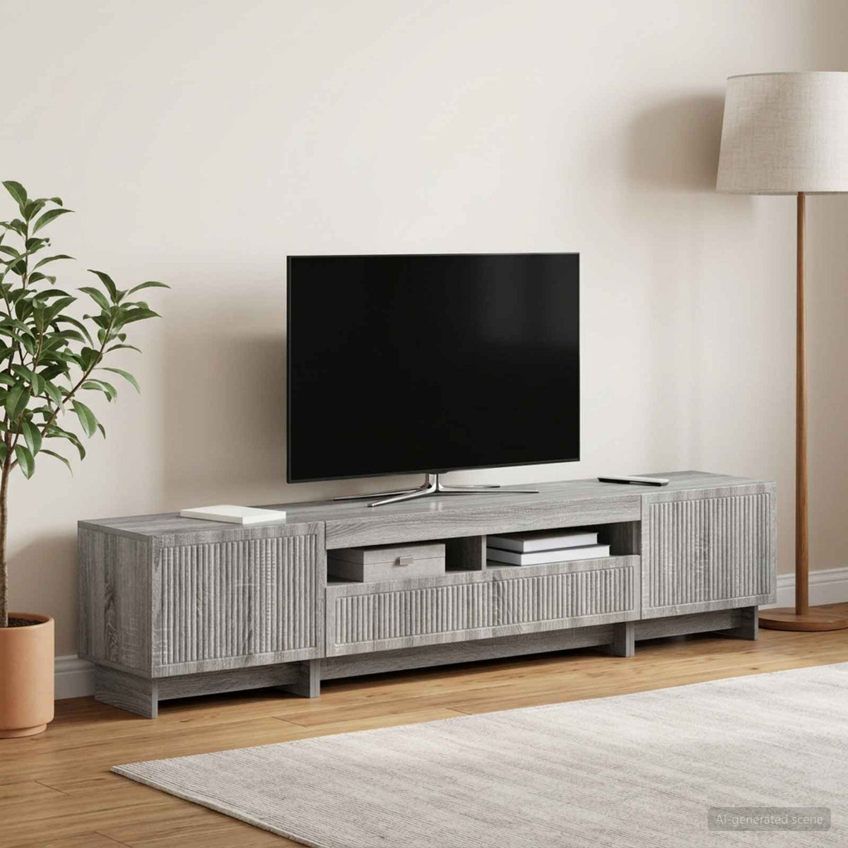 vidaXL 5 Piece LED TV Cabinet Engineered Wood