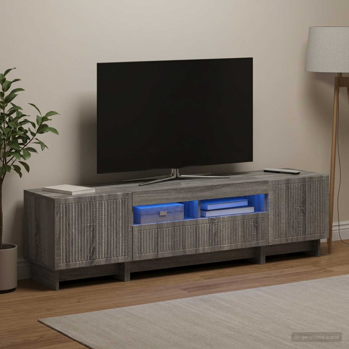 vidaXL 5 Piece LED TV Cabinet Engineered Wood