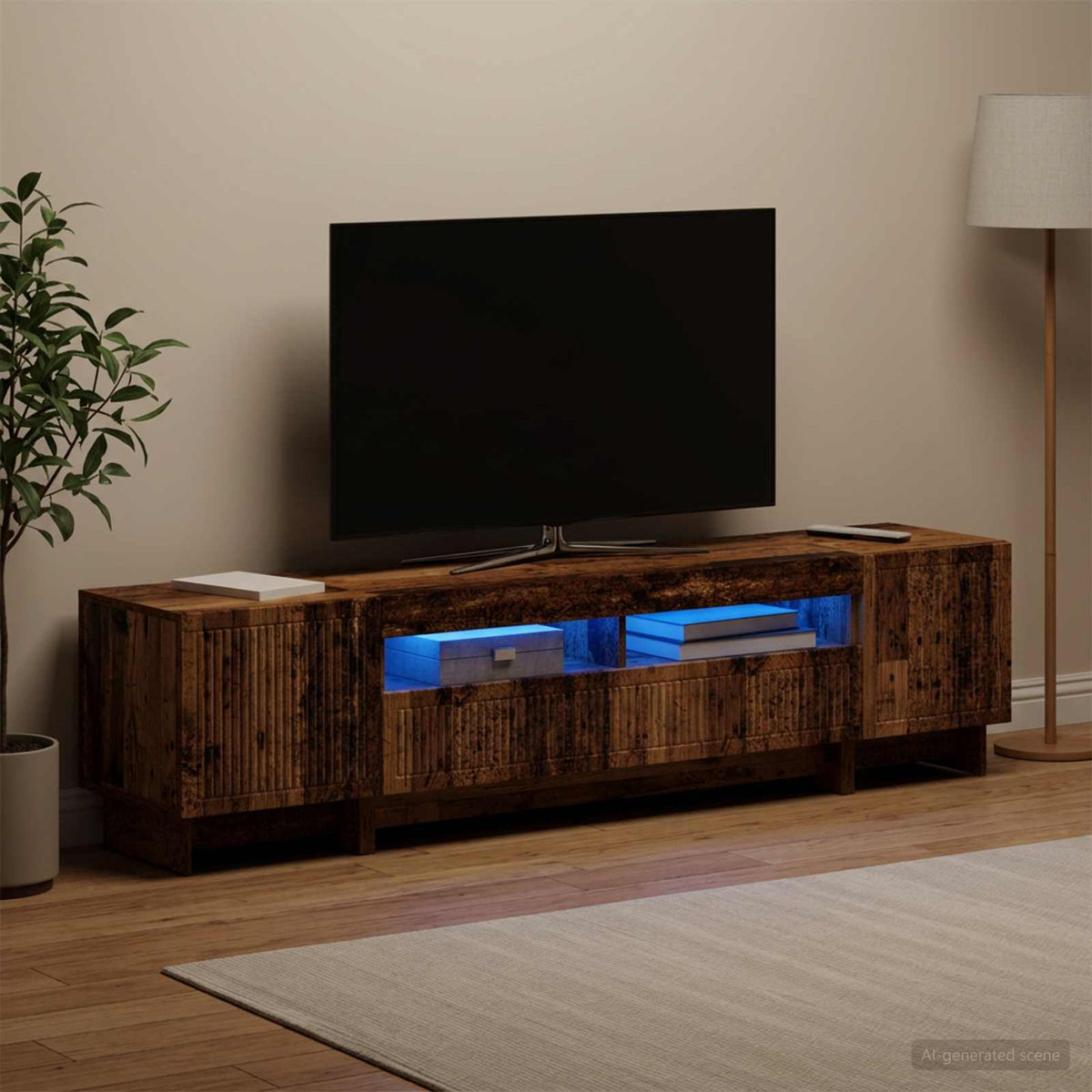 vidaXL 5 Piece LED TV Cabinet Engineered Wood