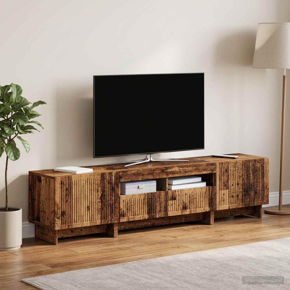 vidaXL 5 Piece LED TV Cabinet Engineered Wood
