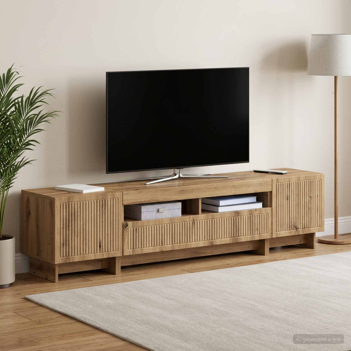 vidaXL 5 Piece LED TV Cabinet Engineered Wood