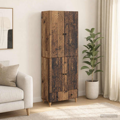 Cabinet Set 2 pcs Engineered Wood Old wood