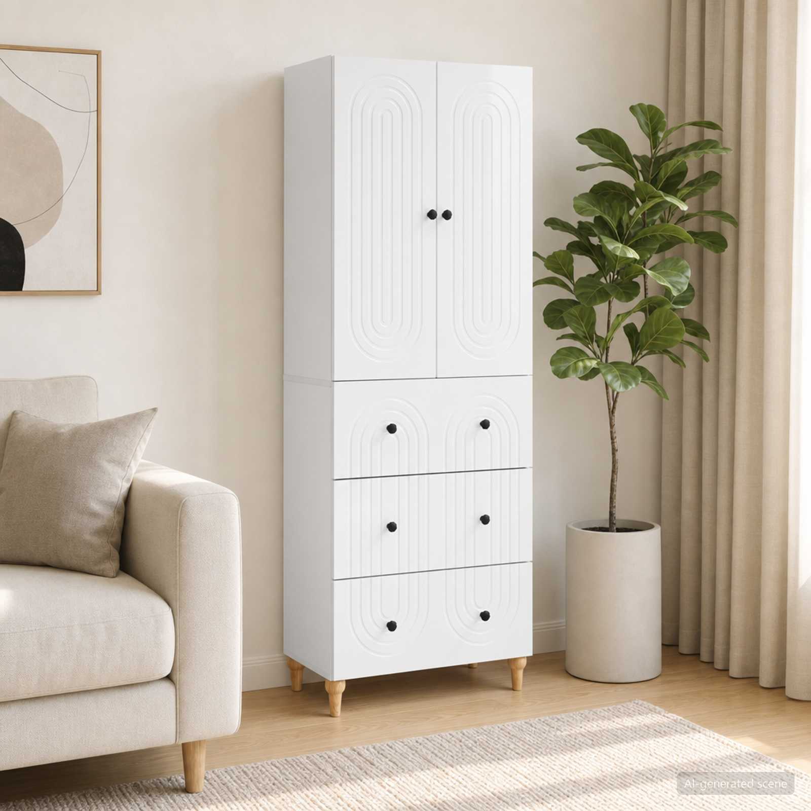 vidaXL Cabinet Set 2 pcs Engineered Wood 1
