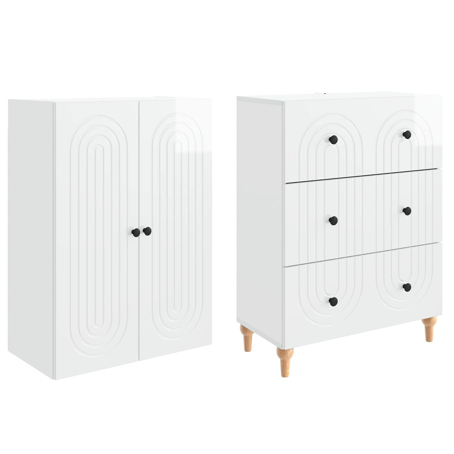 vidaXL Cabinet Set 2 pcs Engineered Wood 4