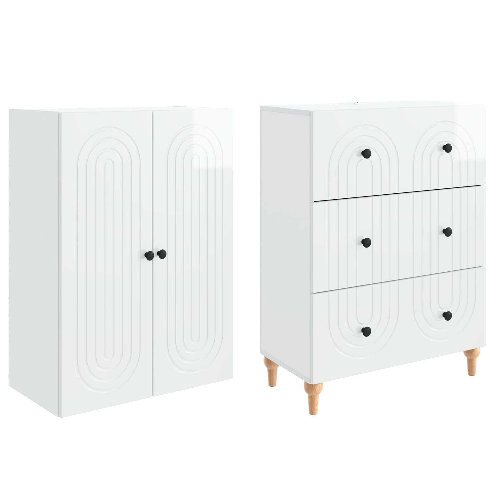 vidaXL Cabinet Set 2 pcs Engineered Wood 4