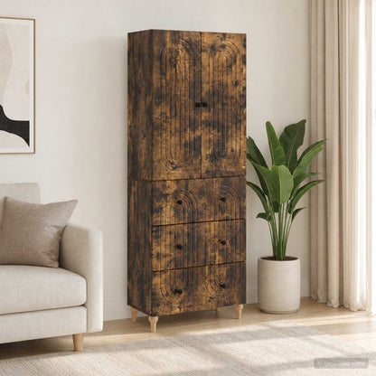 Cabinet Set 2 pcs Engineered Wood Smoked oak
