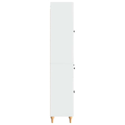 vidaXL Cabinet Set 2 pcs High Gloss White Engineered Wood 6