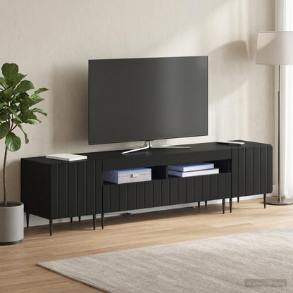vidaXL 3 Piece LED TV Cabinet ZWOLLE Engineered Wood