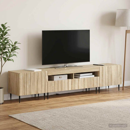 vidaXL 3 Piece LED TV Cabinet ZWOLLE Engineered Wood