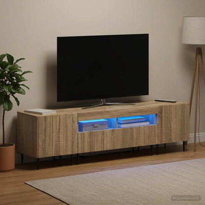 vidaXL 3 Piece LED TV Cabinet ZWOLLE Engineered Wood