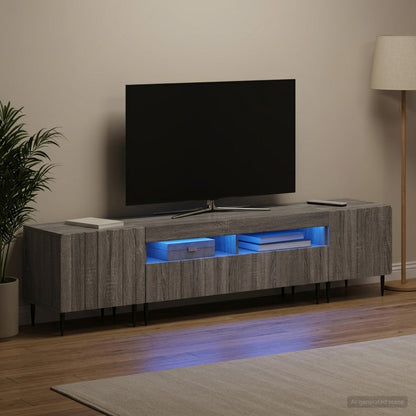vidaXL 3 Piece LED TV Cabinet ZWOLLE Engineered Wood