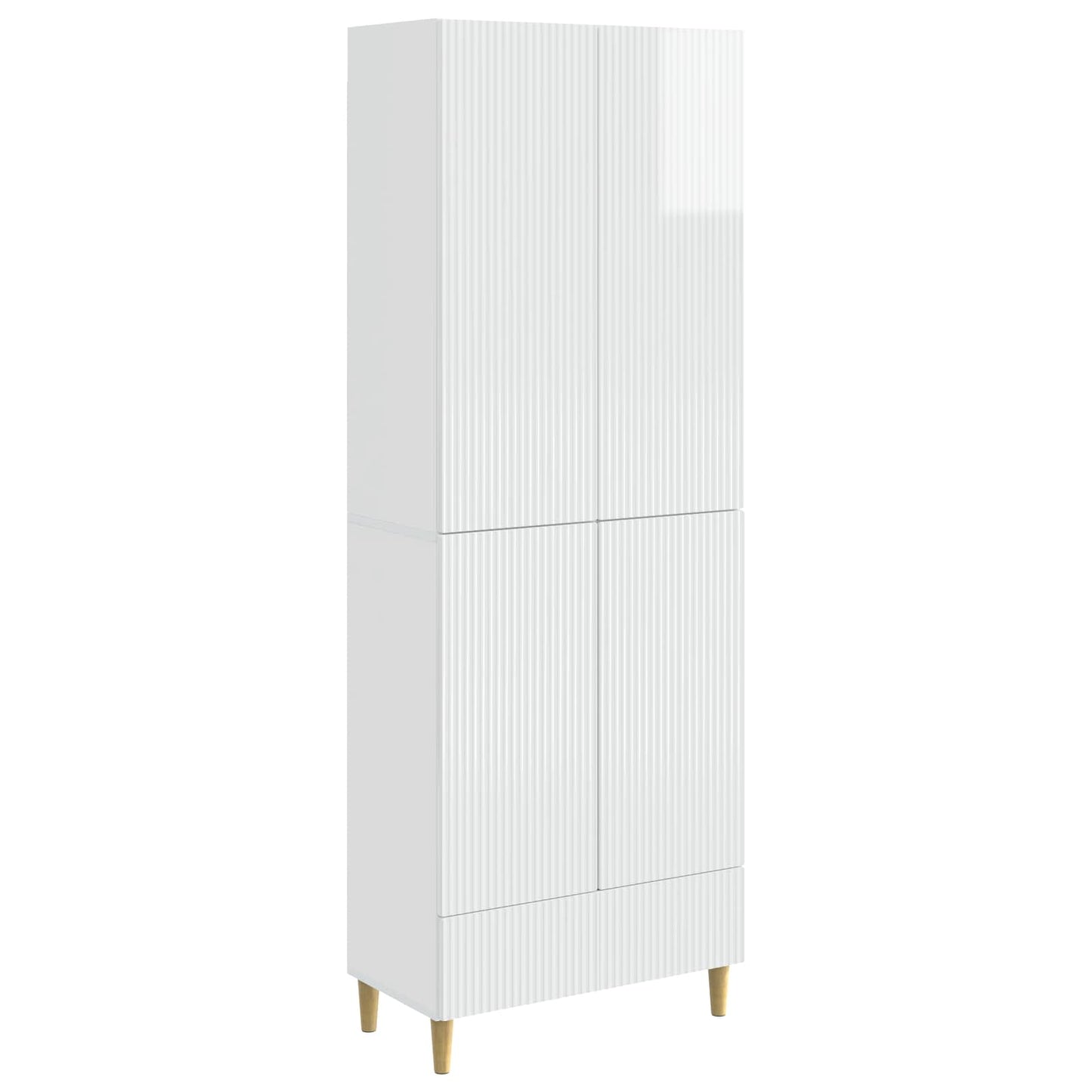 vidaXL Cabinet Set 2 pcs High Gloss White Engineered Wood 2