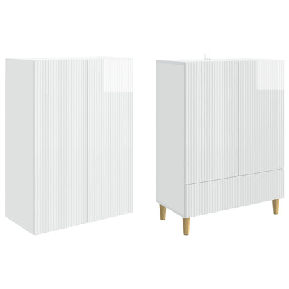vidaXL Cabinet Set 2 pcs High Gloss White Engineered Wood 4
