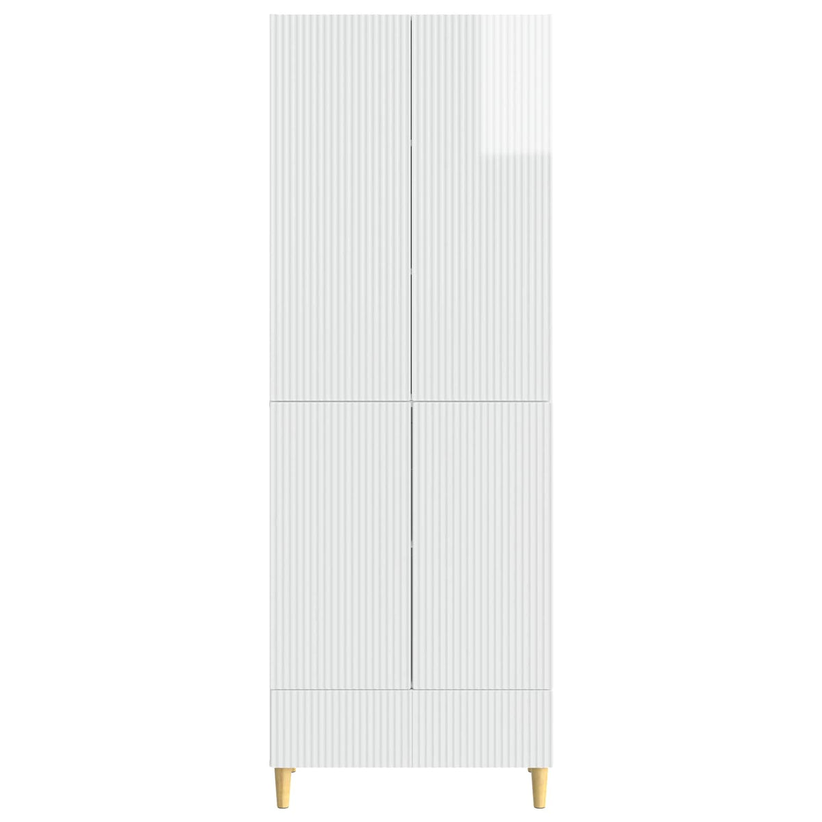 Cabinet Set 2 pcs Engineered Wood High gloss white