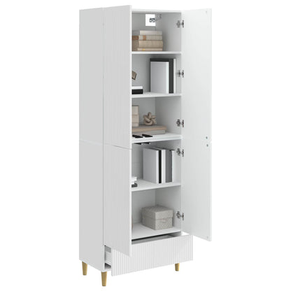vidaXL Cabinet Set 2 pcs High Gloss White Engineered Wood 3