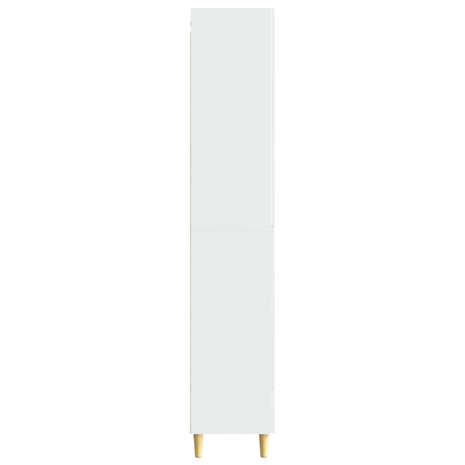 vidaXL Cabinet Set 2 pcs High Gloss White Engineered Wood 6