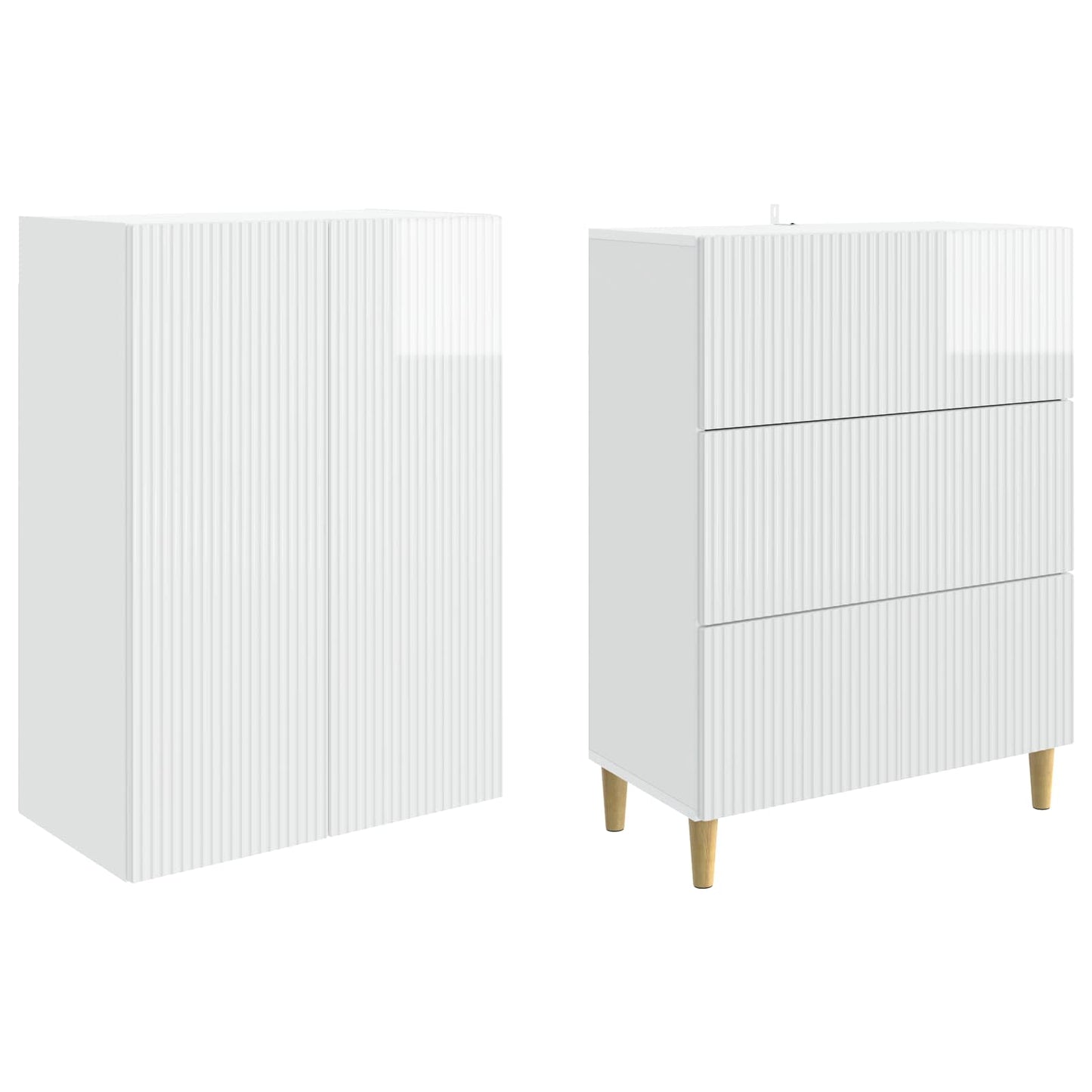 vidaXL Cabinet Set 2 pcs Engineered Wood 4