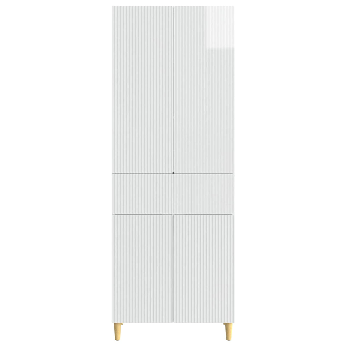 Cabinet Set 2 pcs Engineered Wood High gloss white