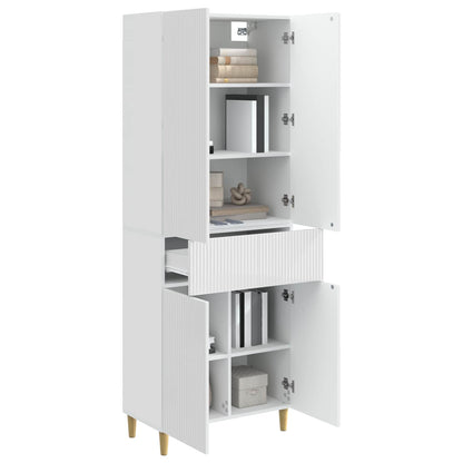 vidaXL Cabinet Set 2 pcs High Gloss White Engineered Wood 3