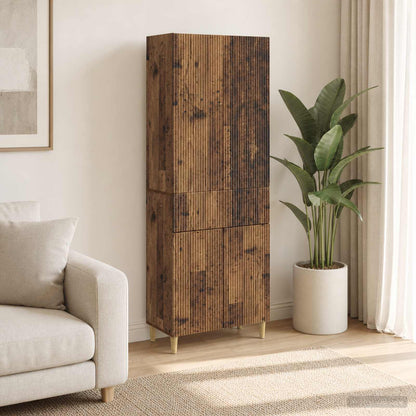 Cabinet Set 2 pcs Engineered Wood Old wood