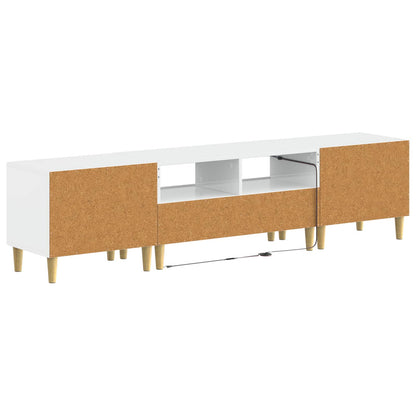 vidaXL 5 Piece LED TV Cabinet High Gloss White Engineered Wood 6