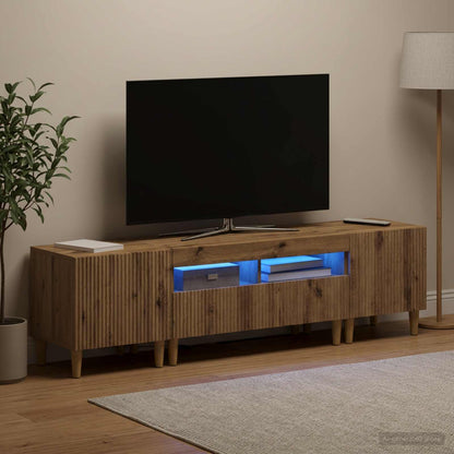 vidaXL 3 Piece LED TV Cabinet ARNHEM 3 pcs Engineered Wood