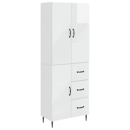 vidaXL Cabinet Set 2 pcs High Gloss White Engineered Wood 2