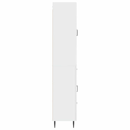 vidaXL Cabinet Set 2 pcs High Gloss White Engineered Wood 6