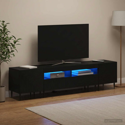 vidaXL 3 Piece LED TV Cabinet Engineered Wood