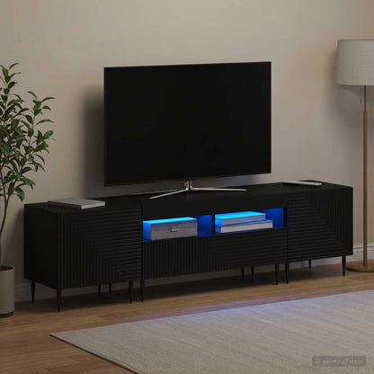 vidaXL 3 Piece LED TV Cabinet Engineered Wood
