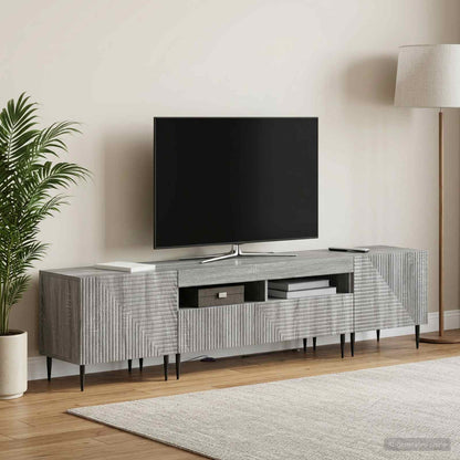 vidaXL 3 Piece LED TV Cabinet Engineered Wood