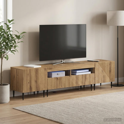 vidaXL 3 Piece LED TV Cabinet Engineered Wood