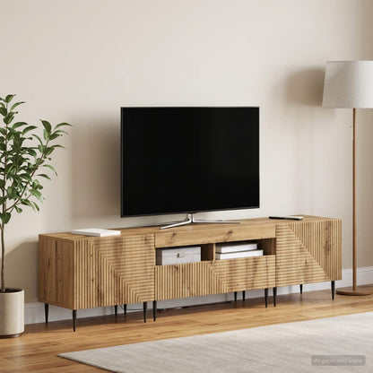 vidaXL 3 Piece LED TV Cabinet Engineered Wood