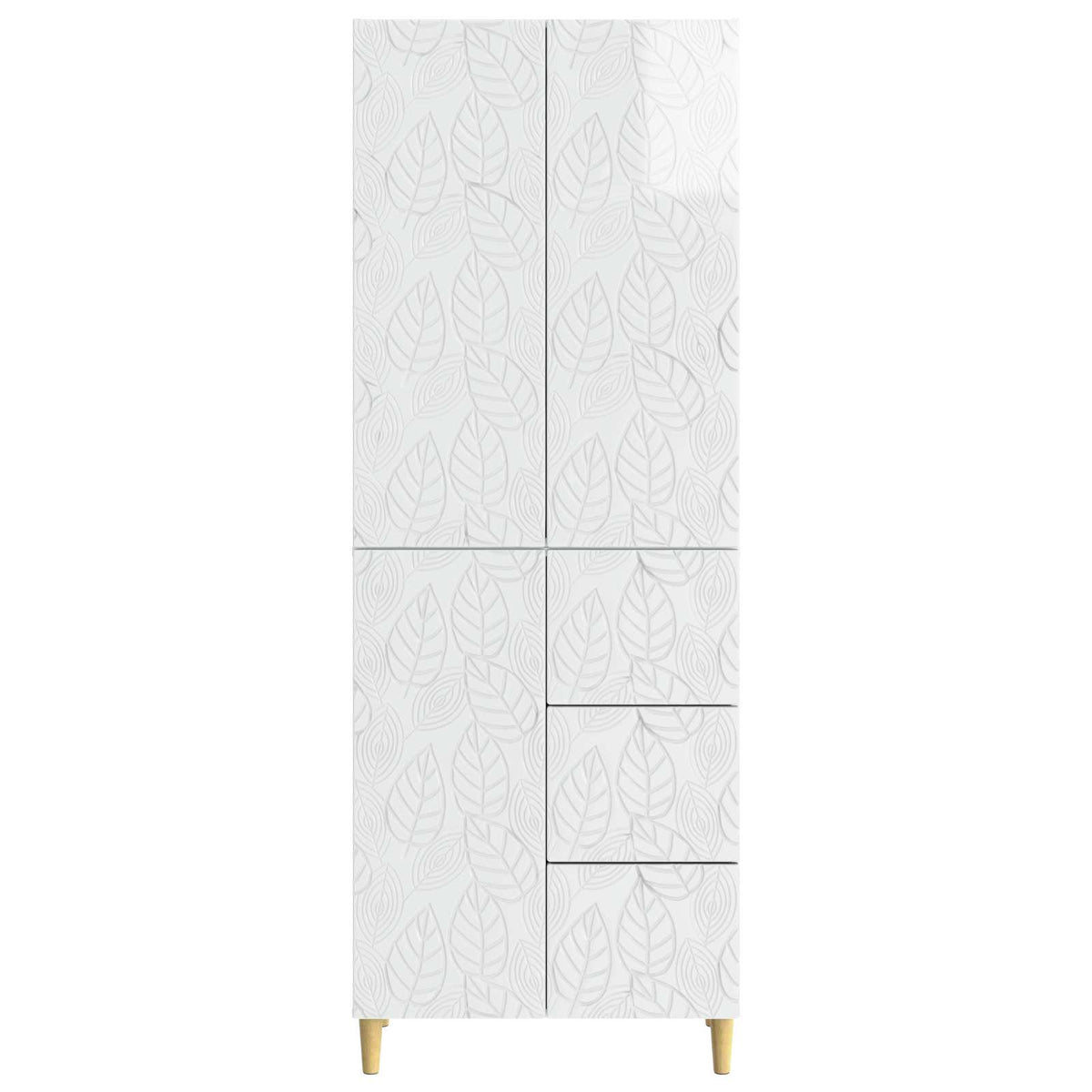 Cabinet Set 2 pcs 66 x 34.5 x 90 cm Engineered Wood High gloss white