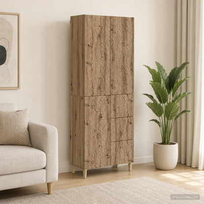 Cabinet Set 2 pcs 66 x 34.5 x 90 cm Engineered Wood Artisan oak