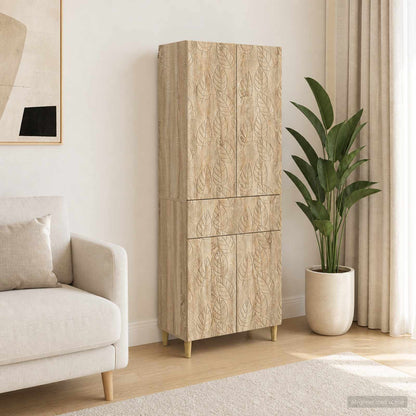 Cabinet Set 2 pcs Engineered Wood Sonoma oak