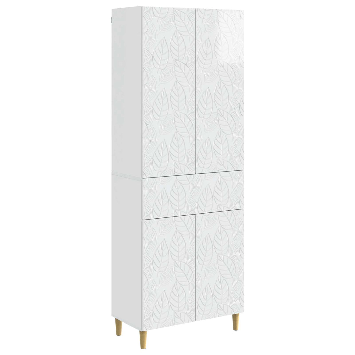 vidaXL Cabinet Set 2 pcs High Gloss White Engineered Wood 2