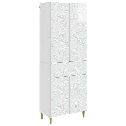 vidaXL Cabinet Set 2 pcs High Gloss White Engineered Wood 2