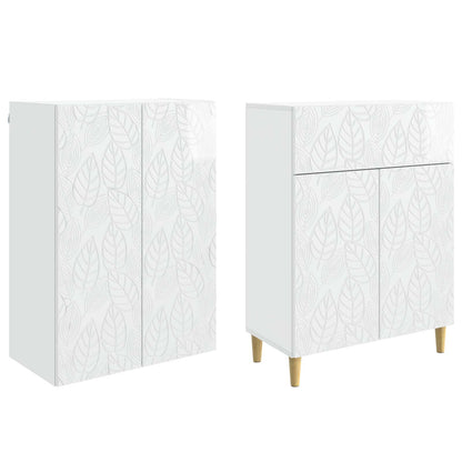 vidaXL Cabinet Set 2 pcs High Gloss White Engineered Wood 4