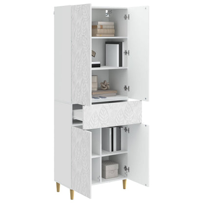 vidaXL Cabinet Set 2 pcs High Gloss White Engineered Wood 3