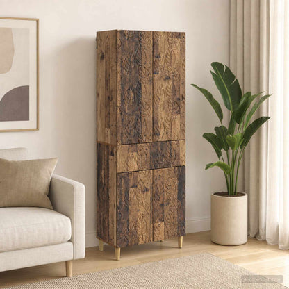 Cabinet Set 2 pcs Engineered Wood Old wood