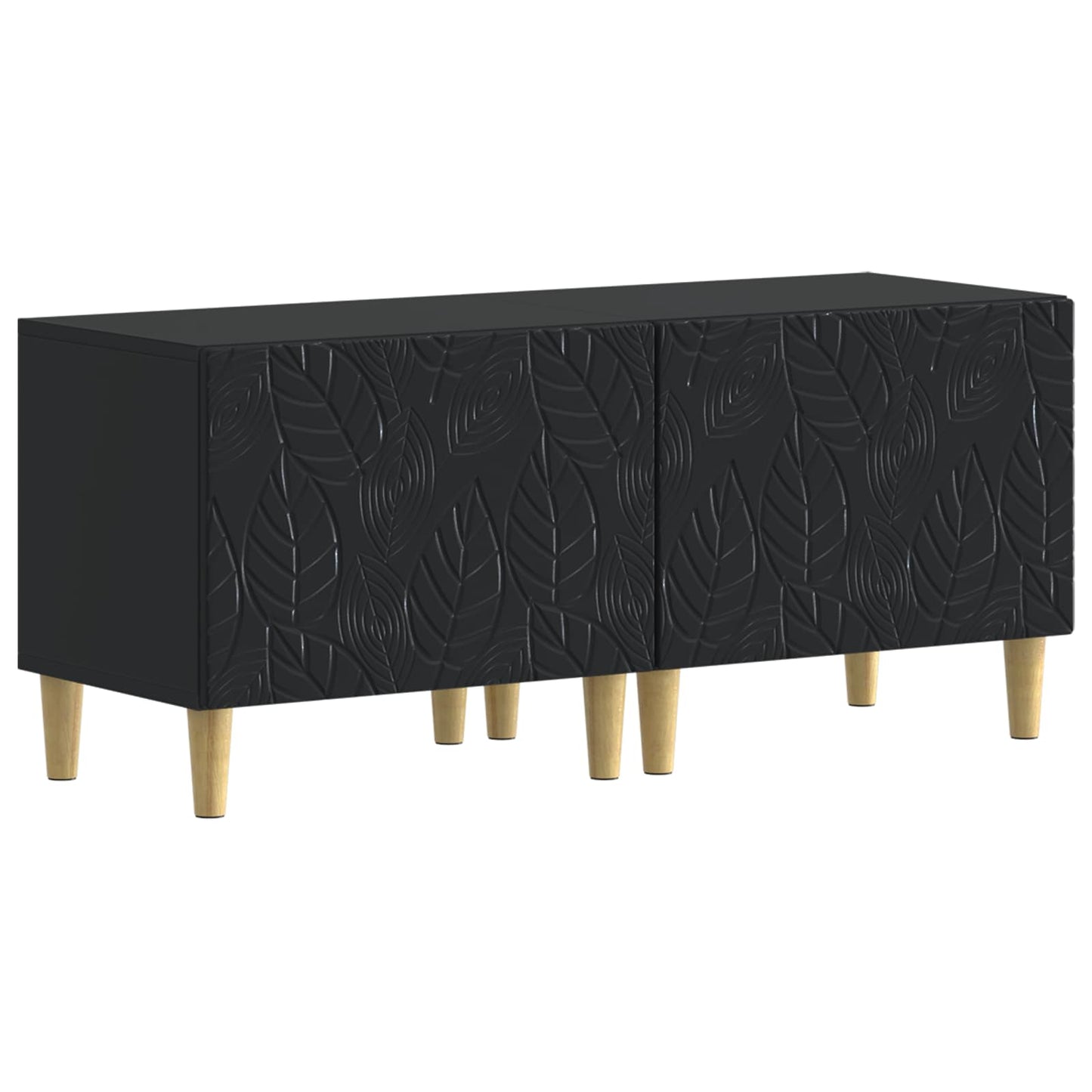vidaXL 5 Piece LED TV Cabinet Black Engineered Wood 4