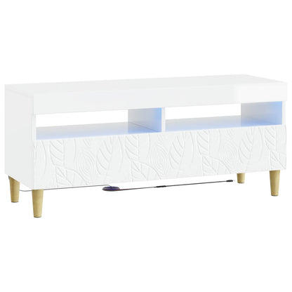 vidaXL 5 Piece LED TV Cabinet High Gloss White Engineered Wood 5