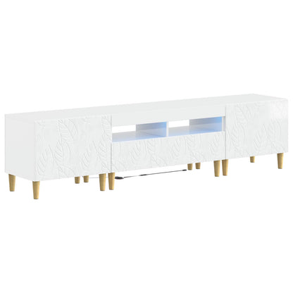 vidaXL 5 Piece LED TV Cabinet High Gloss White Engineered Wood 2