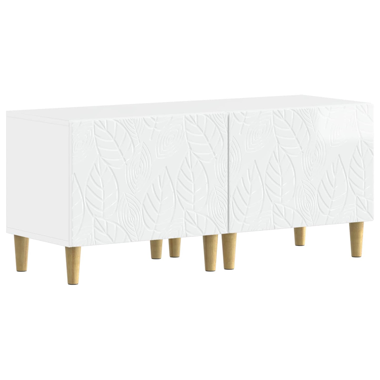 vidaXL 5 Piece LED TV Cabinet High Gloss White Engineered Wood 4