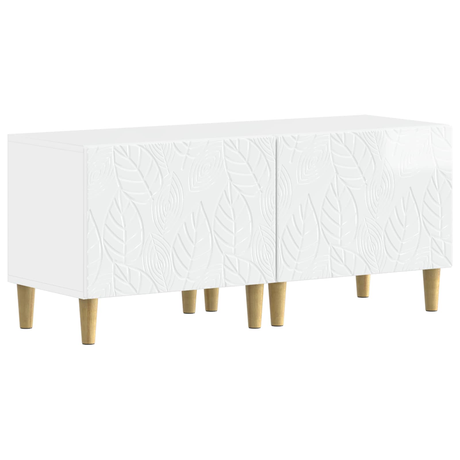 vidaXL 5 Piece LED TV Cabinet High Gloss White Engineered Wood 4