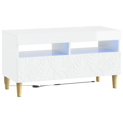 vidaXL 5 Piece LED TV Cabinet High Gloss White Engineered Wood 5