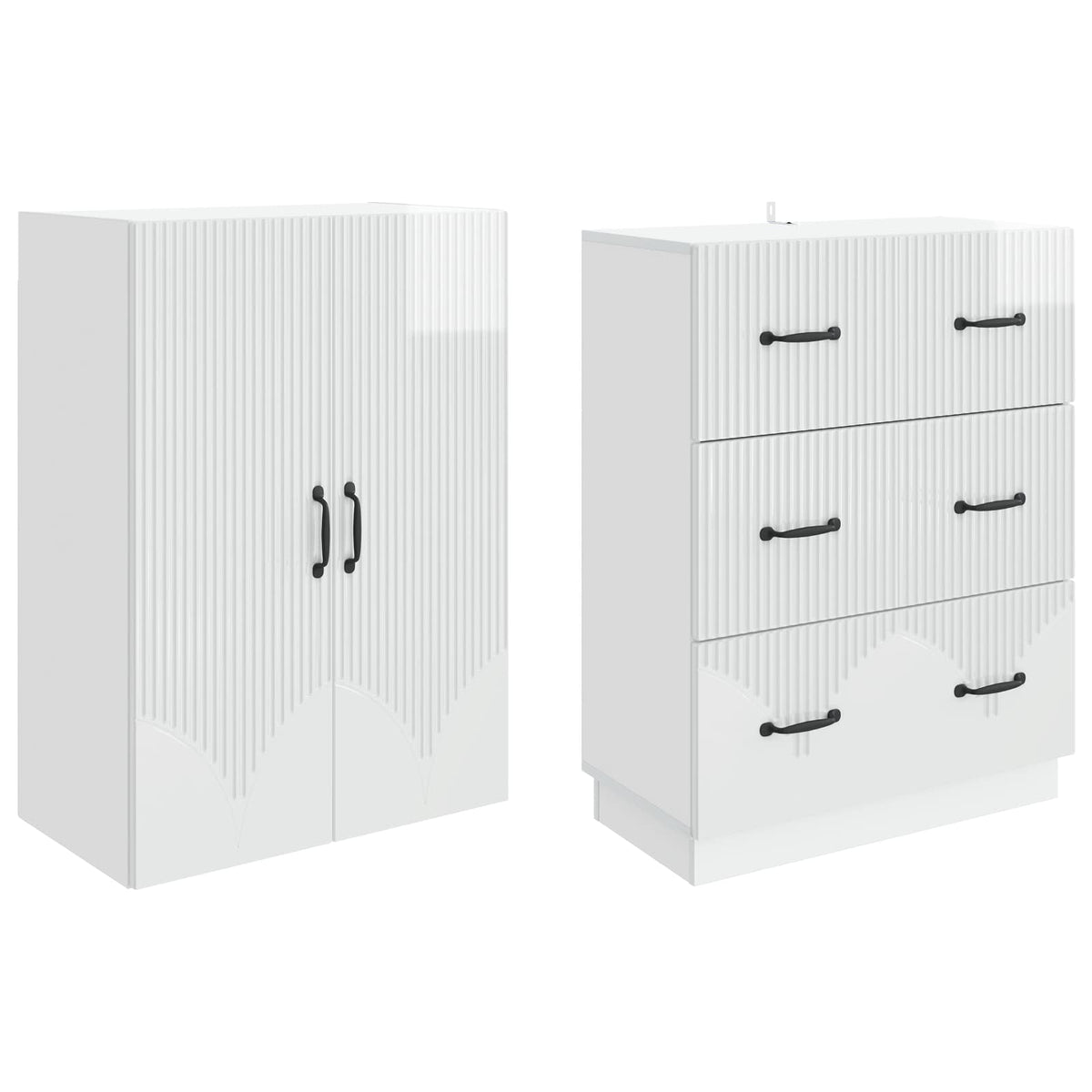 vidaXL Cabinet Set 2 pcs 66 x 34.5 x 87 cm Engineered Wood 4