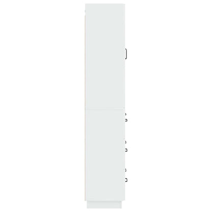 Cabinet Set 2 pcs 66 x 34.5 x 87 cm Engineered Wood High gloss white